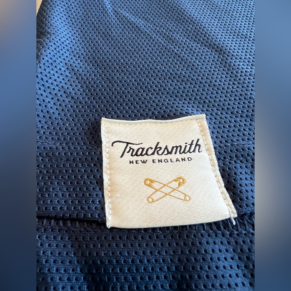 Tracksmith Van Cortlandt Singlet navy/ivory mesh racing top size Small - Picture 7 of 11